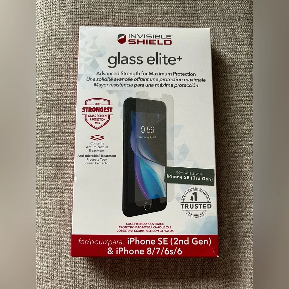 ZAGG InvisibleShield Glass Screen Protector IPhone SE 2nd/3rd Gen, 8, 7, 6s, 6